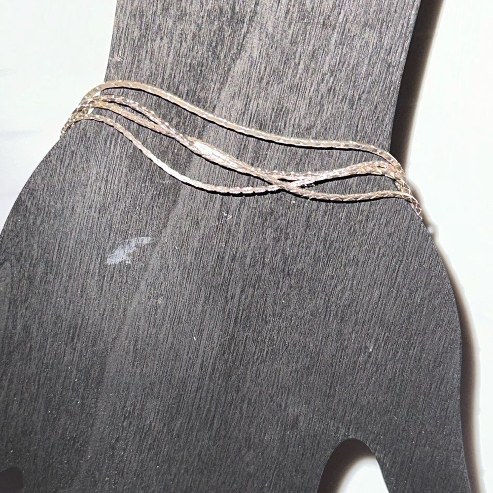 Faux Silver Bracelets for Women Set of 4 Stackable Fashion